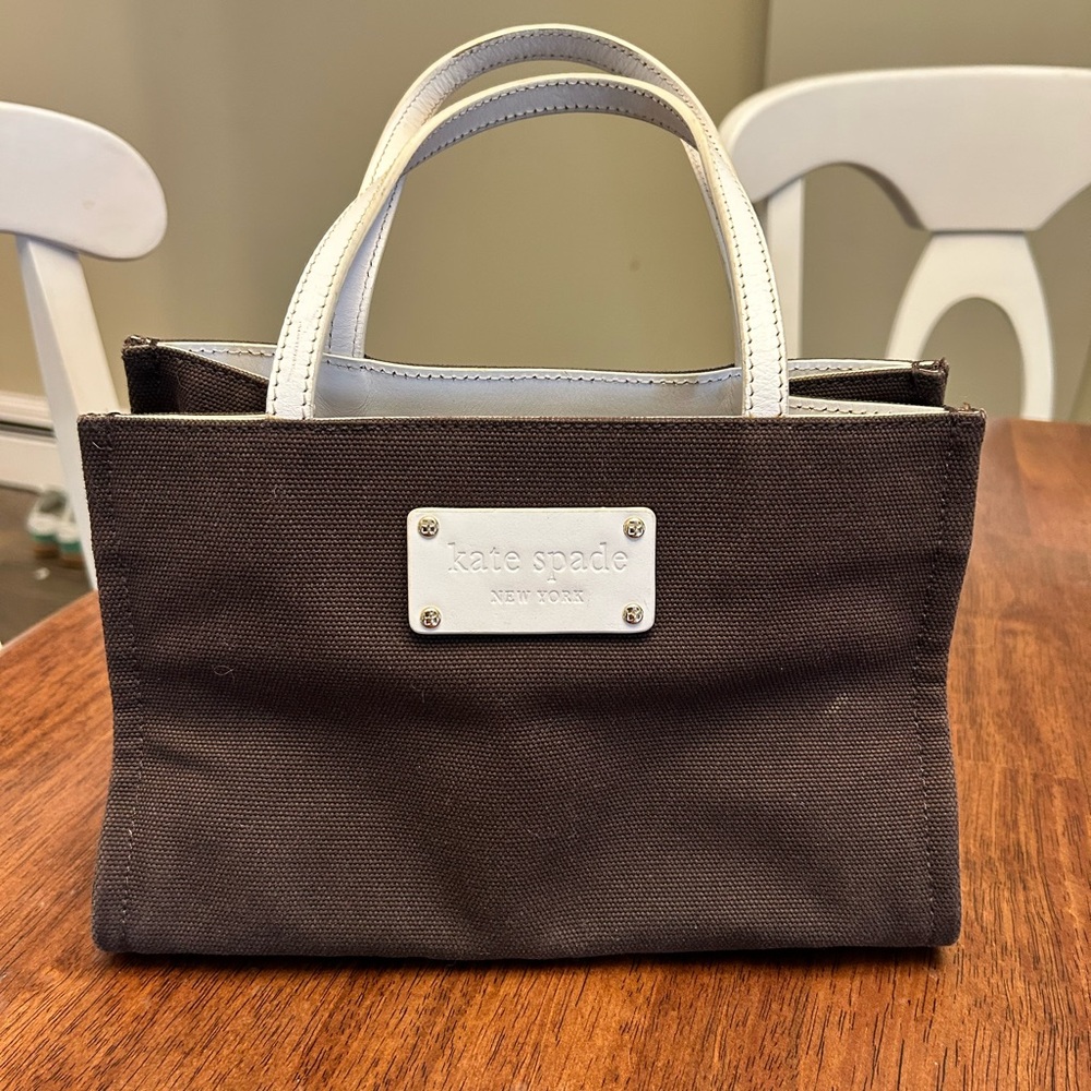 Kate Spade Brown Canvas Tote Bag